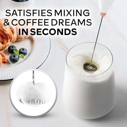 Powerful Milk Frother Wand With Duracell Batteries