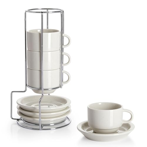Porcelain Espresso Cups Set (2.5 Count)