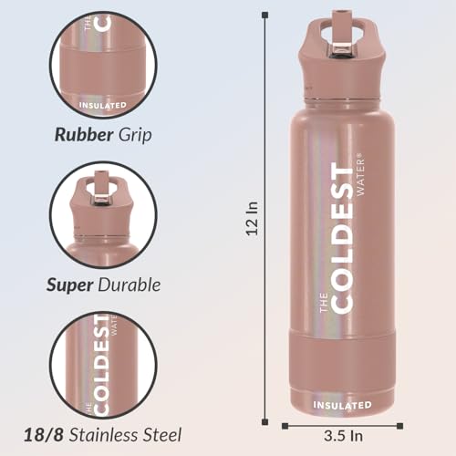 Coldest Insulated Water Bottle with Straw Lid