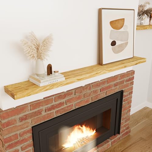 72'' Pine Wood Floating Shelf for Wall