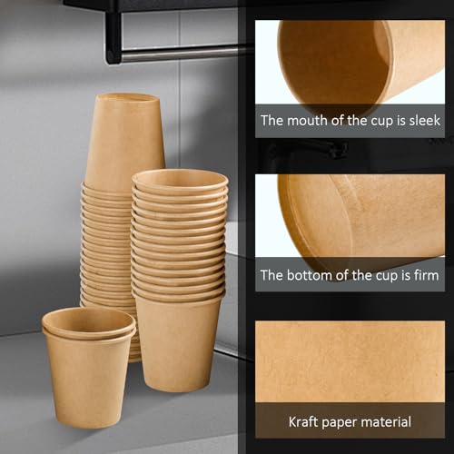 1200 Pack 3 oz Paper Cups Disposable Kraft Mouthwash Bathroom Cups (1200 Count)