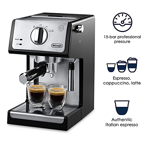 15 Bar Pump Espresso Machine with Milk Frother & Temperature Control
