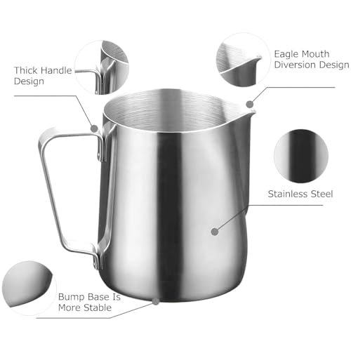 4Pieces Stainless Steel Milk Frothing Pitcher Set