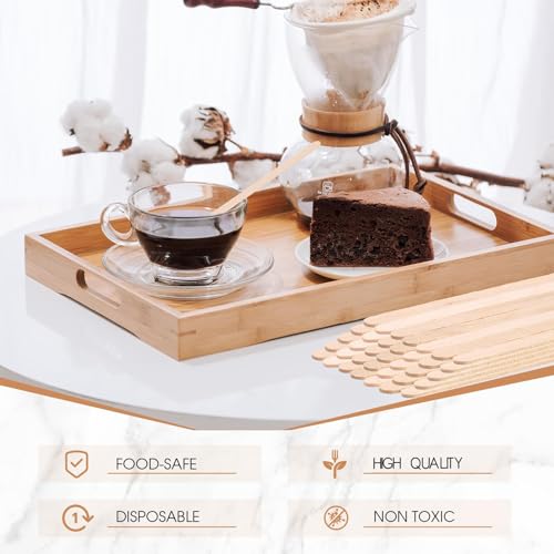 4000 Pack Birch Wood Coffee Stir Sticks 5.5 Inch Disposable Wooden Coffee Stirrers Bulk Long Tea Stirring Stick Round End Swizzle Beverage Mixer for Cocktail Hot Chocolate Drink Summer (4000 Count)