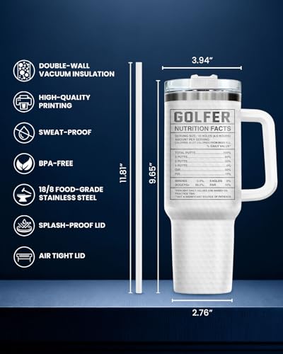 Golf Funny Dad Golfer Golfing 40 oz Tumbler with Handle