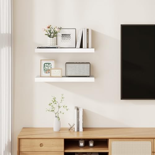 Rustic Floating Shelves for Home Decor (2 Count)