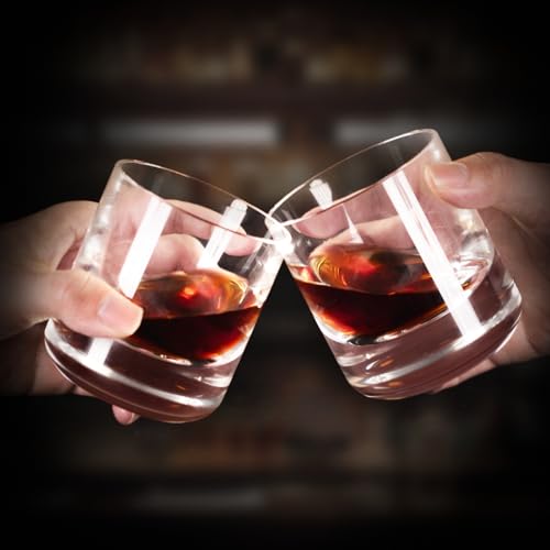 Crystal Whiskey Glasses Set of 2 Old Fashioned Glasses Stemless (2 Count)