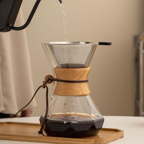 Pour Over Coffee Maker With Wood Sleeve