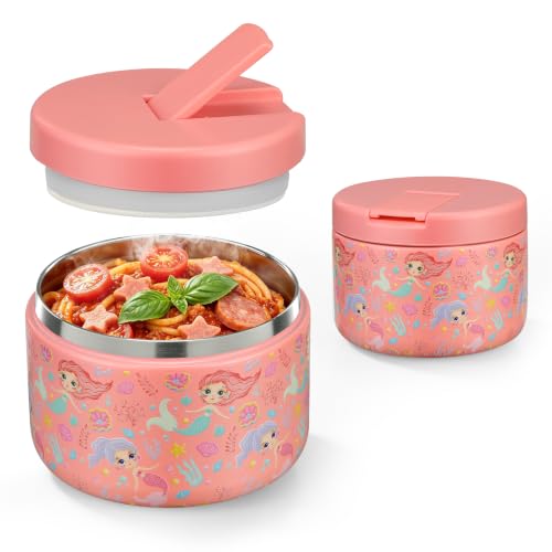 12oz Insulated Vacuum Food Jar with Buckle Lid Wide Mouth Soup Thermo for Hot Food Kids Leakproof Stainless Steel Lunch Container
