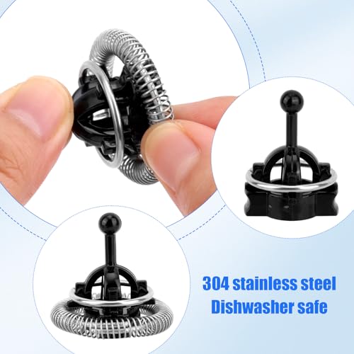 4pcs Milk Frother Whisks & Spring Rings Set for Nespresso (4 Count)