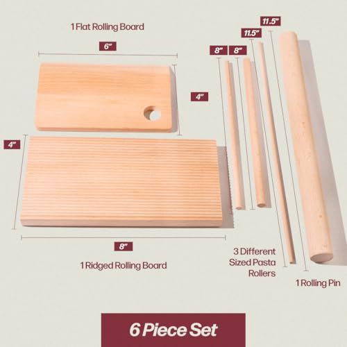 Wooden Pasta Board Set (6 Count)