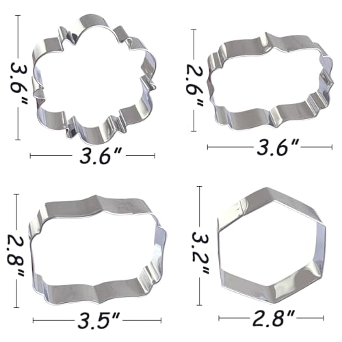 Frame Cookie Cutters Large Size 8Pcs for Baking Daily Holiday