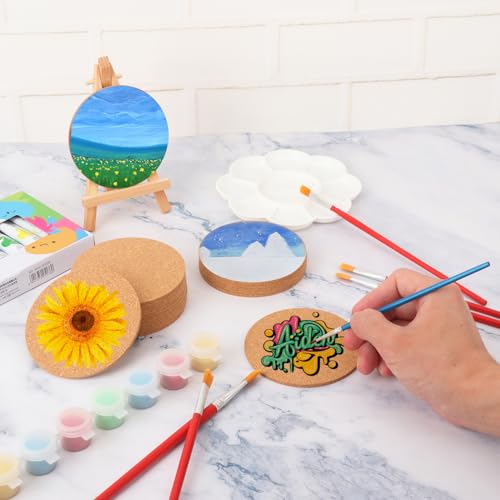 150 Pieces 3.6 Inch Cork Coasters for Drinks (150 Count)