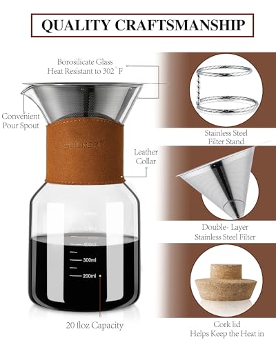 Pour Over Coffee Maker with Double