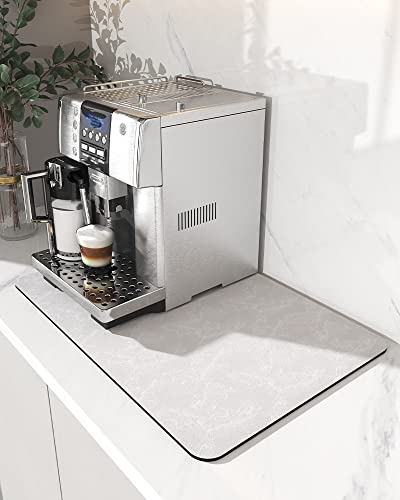Coffee Mat Hide Stain Rubber Backed Absorbent Dish Drying Mat for Kitchen Counter