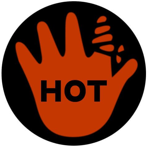 Hot Hand Indicator High Temperature Surface Label Color Changing Sticker Above 122F (10 Count)