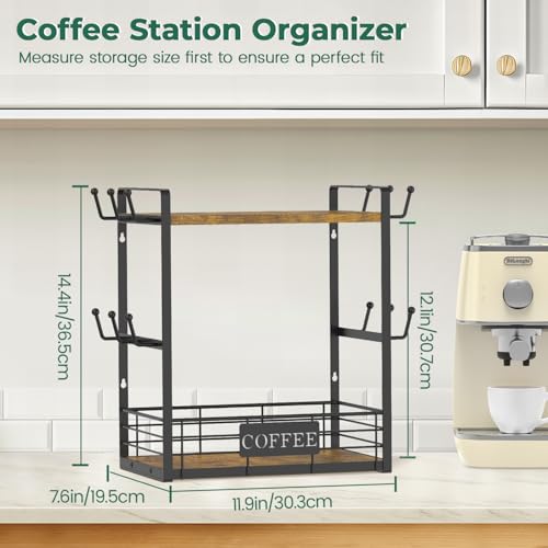 Coffee Mug Cup Holder Tree Bar Station Organizer