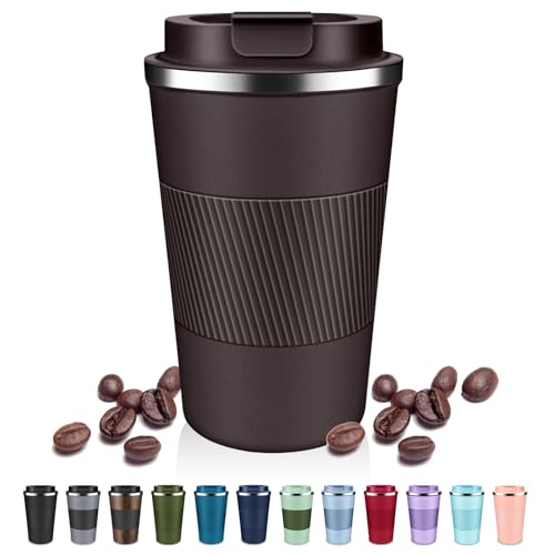 Insulated Coffee Tumblers with Flip Lid 12oz