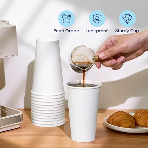 210 Pack 16 oz Disposable Paper Coffee Cup (210 Count)