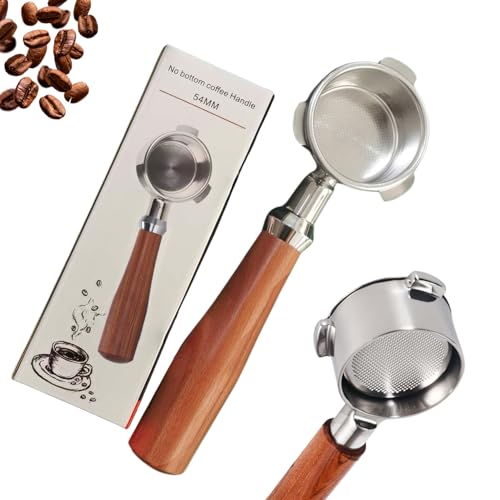 Espresso Portafilter 54mm Bottomless Rosewood Compatible with Breville Duo