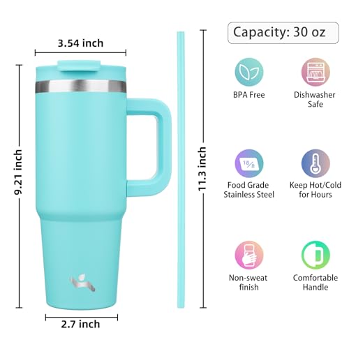 30 oz Insulated Tumbler Water Bottle with Handle