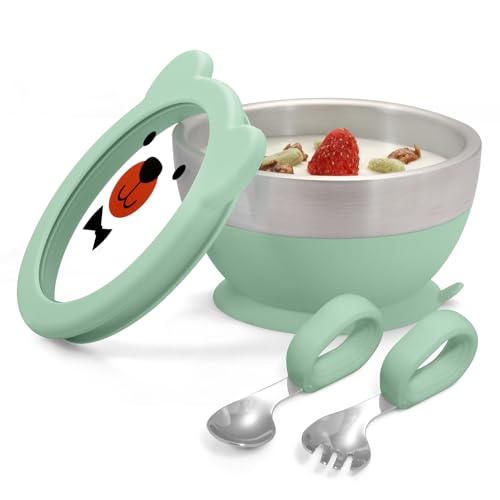 Baby Suction Bowl Set with Spoon & Fork