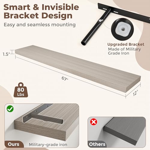 12 Inch Deep Floating Shelves