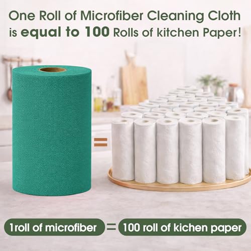 Microfiber Cleaning Cloth Roll (100 Count)