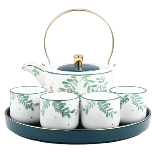 6 Piece Luxury Porcelain Tea Set with Teapot