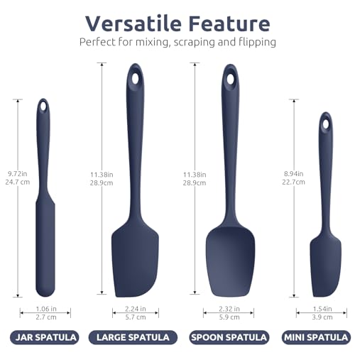 Heat Resistant Silicone Spatula Set (4 Count)