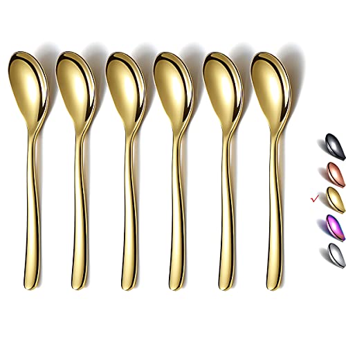 Gold Demitasse Espresso Spoons (6 Count)
