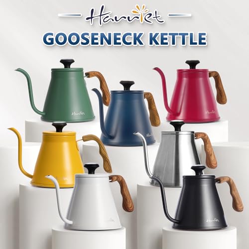 Gooseneck Kettle with Thermometer for Pour Over Coffee and Tea