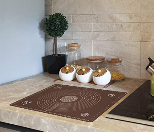 Silicone Baking Mat for Rolling Pastry Dough with Measurements
