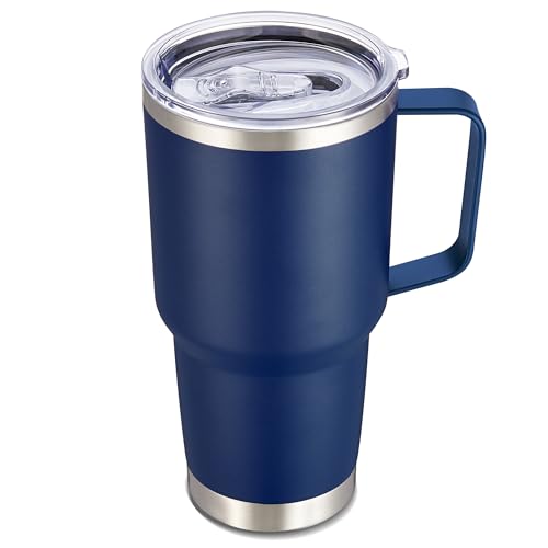 30 oz Stainless Steel Tumbler with Handle and Lid