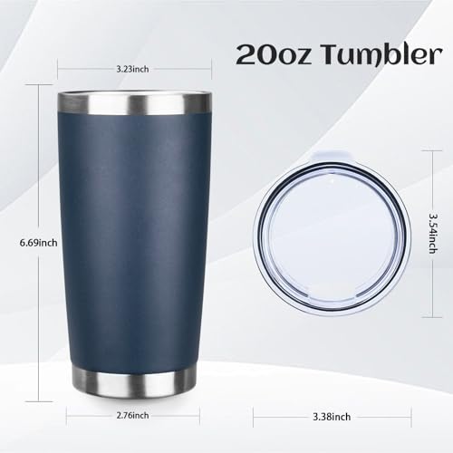 6 Pack 20oz Stainless Steel Travel Coffee Tumbler