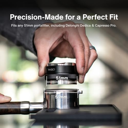 Coffee Products 51mm Hand Tamper & Coffee Distributor for Delonghi