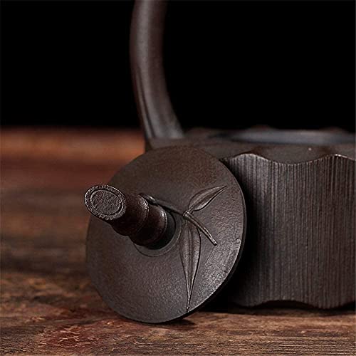 Handmade Cast Iron Teapot Iron Tea Set Gift for Adult Father Mother Family Black 1000ml
