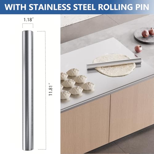 Large Cutting Board with Rolling Pin&Non