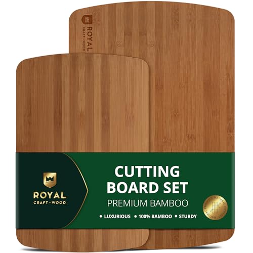 Wooden Cutting Boards for Kitchen Meal Prep & Serving (2 Count)