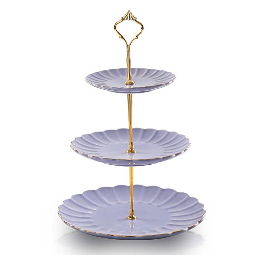 Sweejar 3 Tier Ceramic Cake Stand Wedding