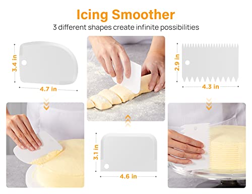 22 Aluminum Cake Stand Turntable Set for Decorating Baking Kit