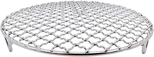 8.3" Round Cooling Rack Baking 304 Stainless Steel Versatile Steaming Grilling Fit Air Fryer