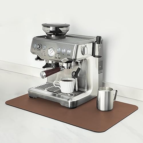 Coffee Mat 16x24 Inch Brown Bar Mat for Countertop
