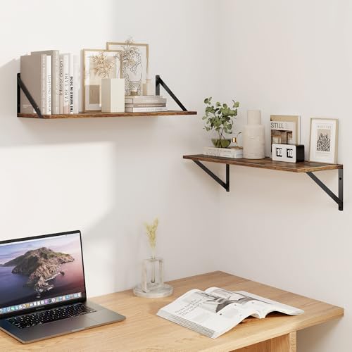 Deep Floating Shelves for Wall (2 Count)