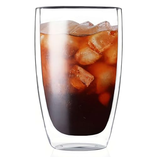 17oz Double Wall Glass Coffee Mugs Set of 48 (48 Count)