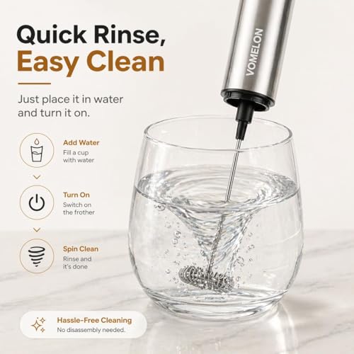 Rechargeable Milk Frother Handheld Electric Frother Wand Milk Foamer Drink Mixer for Coffee