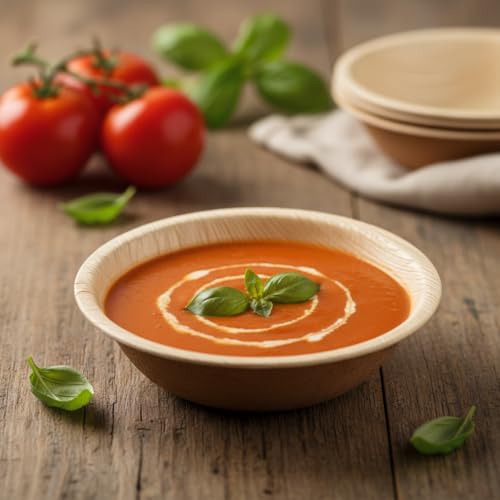Disposable Bamboo 4" Round Bowl (50 Count)