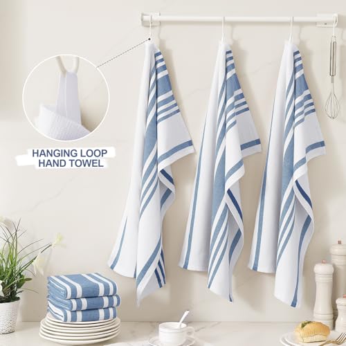 Premium Cotton Stripe Kitchen Towels 3 Pack (3 Count)