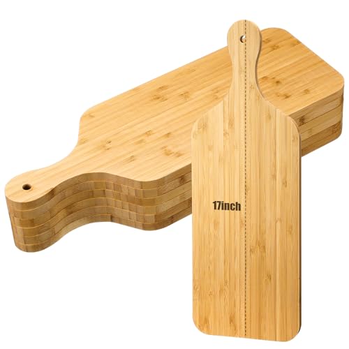 6 Pcs Thicken Cutting Board Bulk Wood Board for Chopping Serving Charcuterie Material for Laser Engraving Mother' Day Wedding Housewarming Gift (6 Count)