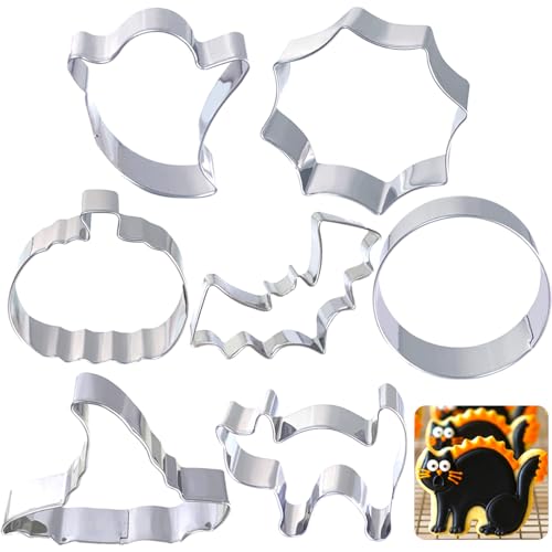 Halloween Cookie Cutters Set 7Pcs Large (7 Count)